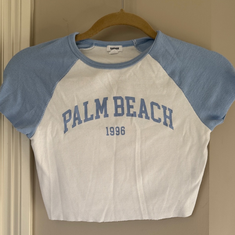 Garage Blue and White Palm Beach Tee